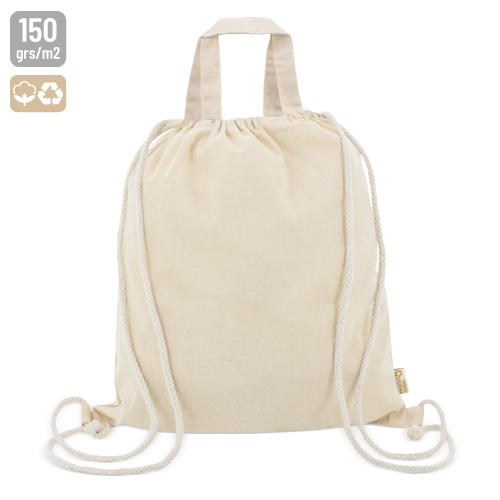 Bolsa Mochila De Algodón Reciclado Agra — vista 4