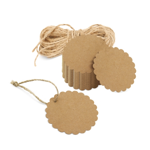 Etiqueta Kraft Festoneada Betsy (1 Pack 100 Ud)