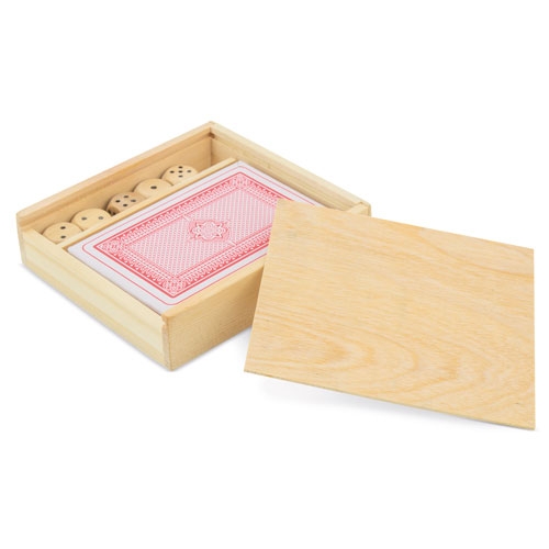 Set De Madera Baraja Y Dados Las Vegas