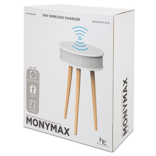 Mesa Altavoz Bluetooth Con Carga Inalámbrica Monymax — vista 2