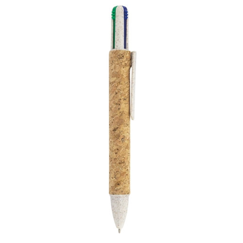 Bolígrafo 4 Colores Corcho Y Fibra De Trigo Yako — vista 2
