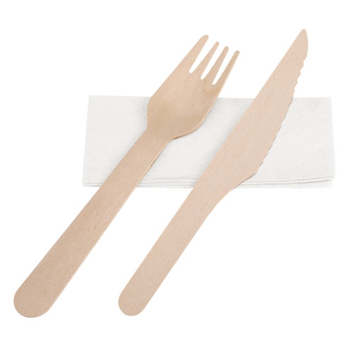 Set De Cubiertos Madera 3 Pcs Tapa — vista 2