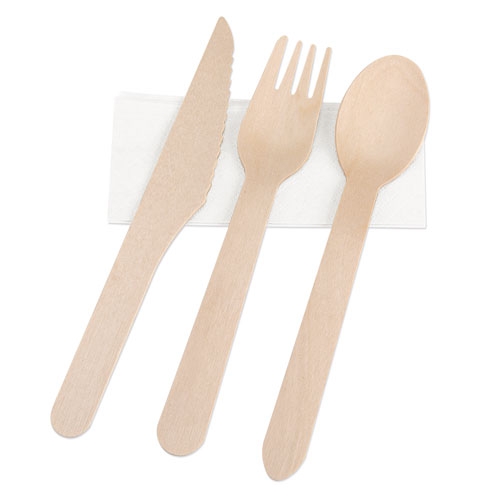 Set De Cubiertos Madera 4 Pcs Complec — vista 2