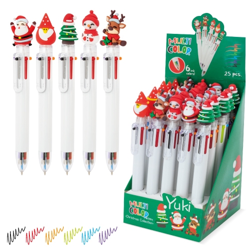 Set Navideño Bolígrafos Multicolor Yuki