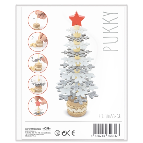 Arbolito De Navidad Rpet Y Madera Reciclada Pukky — vista 2