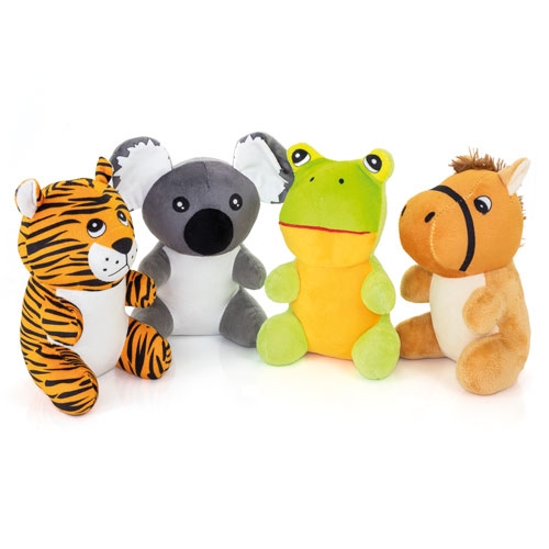 Set 4 Peluches Happy Zoo
