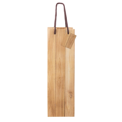Bolsa Papel Efecto Madera 1 Botella Abeto — vista 2