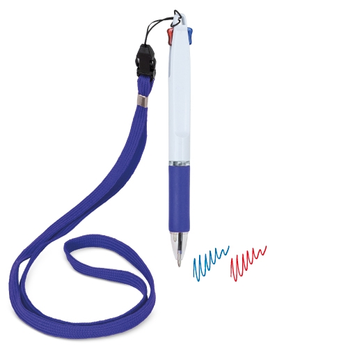 Bolígrafo 2 Colores Con Lanyard Bisskar — vista 1