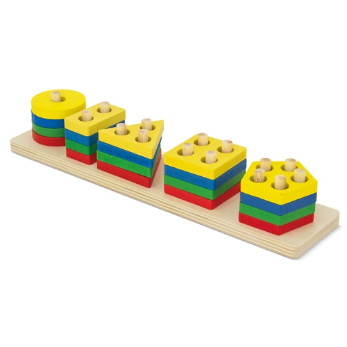 Juego De Madera Bloques Geométricos Didactic