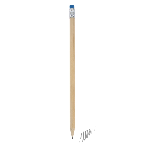 Lápiz Madera Con Goma Color Azul
