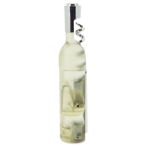 Sacacorchos Forma Botella Blanco — vista 2