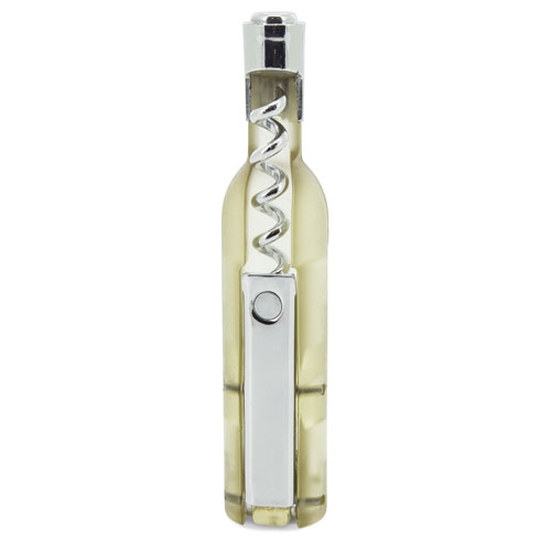Sacacorchos Forma Botella Blanco — vista 3