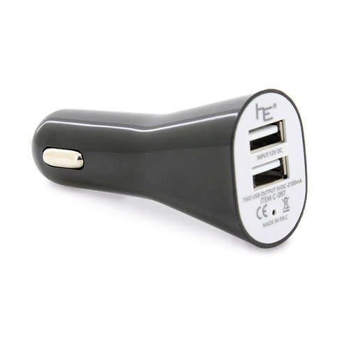 Cargador De Coche Doble Usb Blanco — vista 3