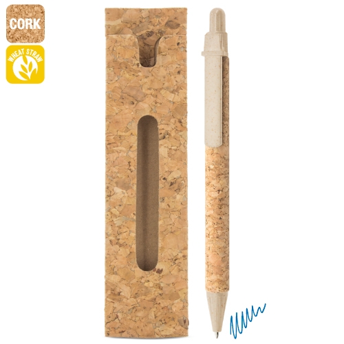 Bolígrafo Corcho/Fibra De Trigo Con Funda Corcho — vista 1
