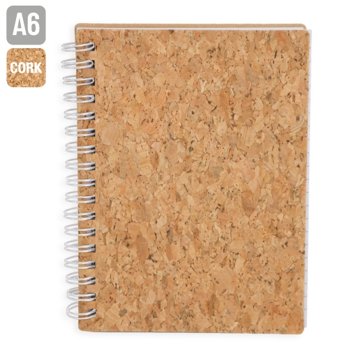 Libreta Con Anillas Negras Corcho Natural Paix — vista 4
