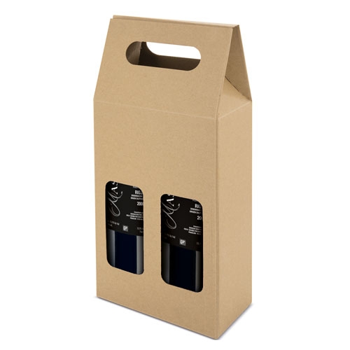 Caja Carton Ventana 2 Botellas Treviso — vista 3