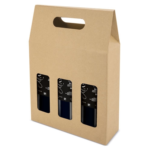 Caja Carton Ventana 3 Botellas Treviso — vista 3
