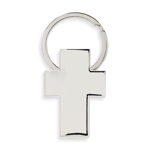 Llavero Metálico Forma Cruz Christian