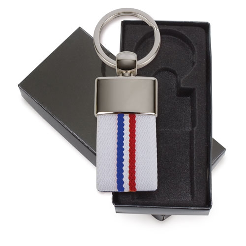 Llavero Cinturon Bandera Francia Blanco Derex