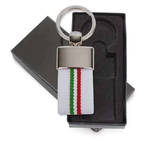 Llavero Cinturon Bandera Italia Blanco Derex