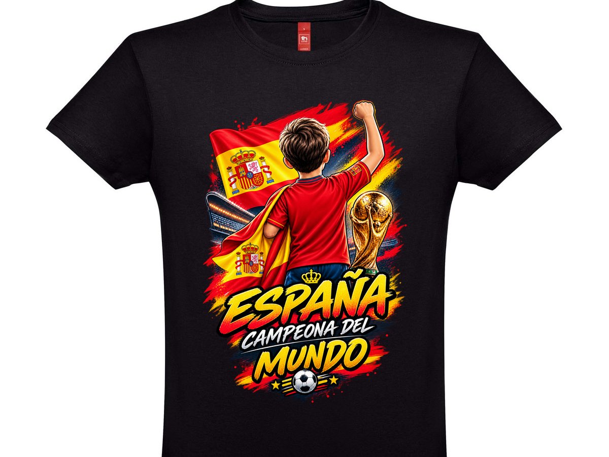 Camiseta España Campeona del Mundo personalizada