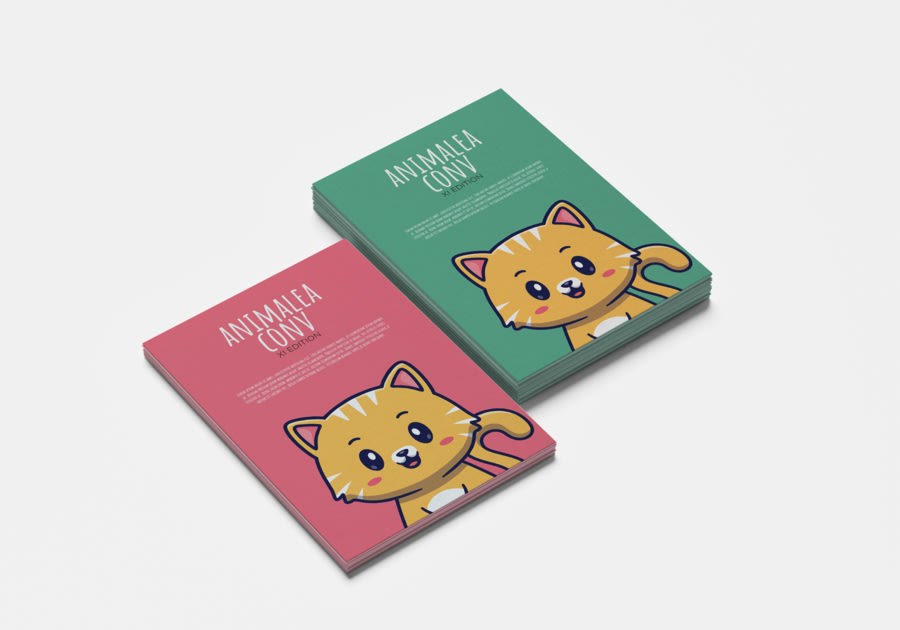Flyers en papeles reciclados — vista 2