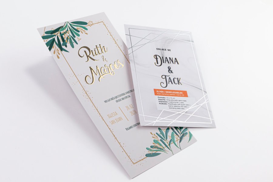 Flyers con stamping y barniz — vista 1