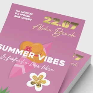 Flyers con stamping y barniz — vista 2