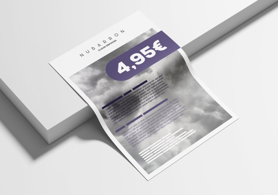 Flyer clásico A6 10x21 con papel 135g estucado brillante — vista 2