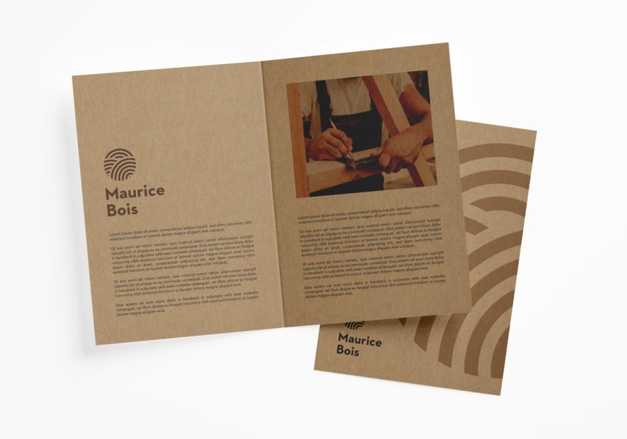 Folletos en papel kraft — vista 1