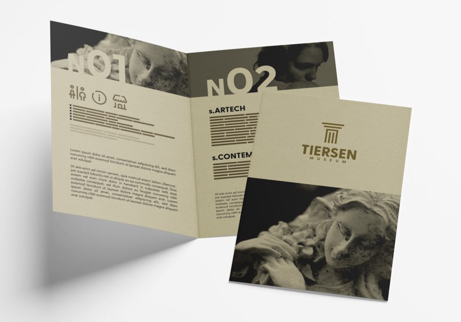 Folletos en papeles texturados — vista 4