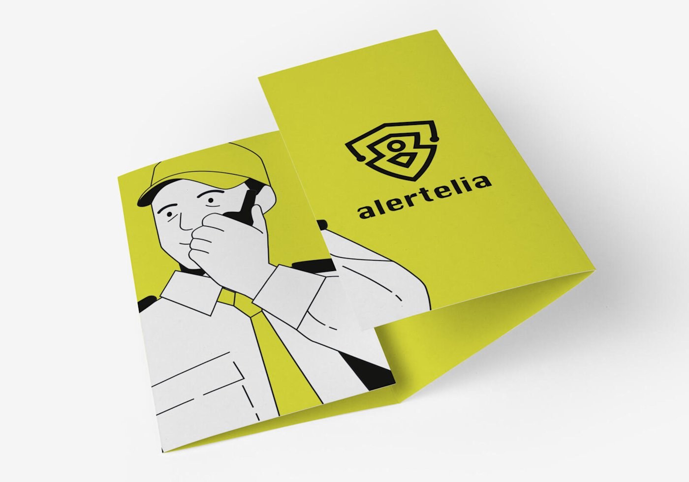Folletos con pliegue cartera