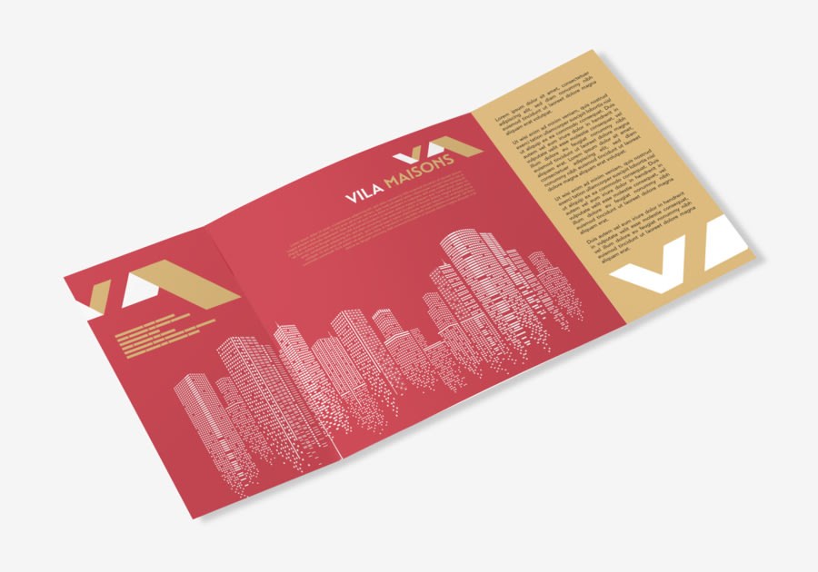 Folletos con pliegue ventana — vista 1