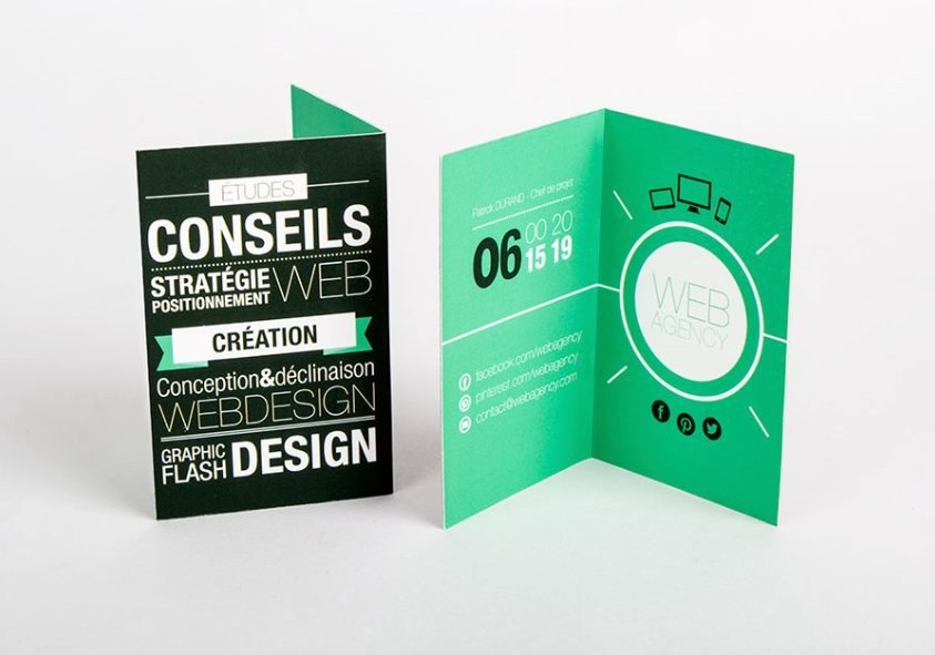 Tarjetas de invitación dobles plegadas — vista 2