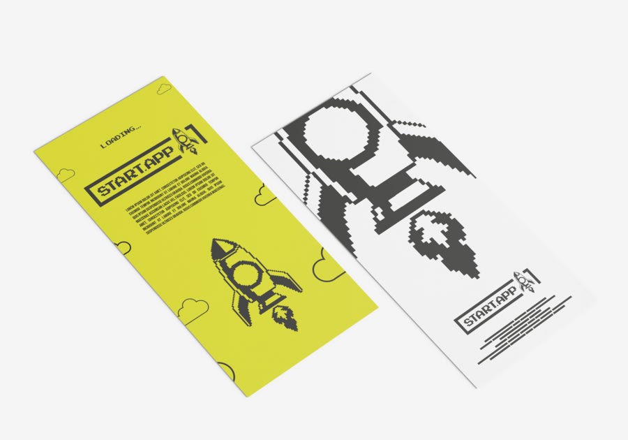 Tarjetas de invitación en papeles reciclados — vista 1