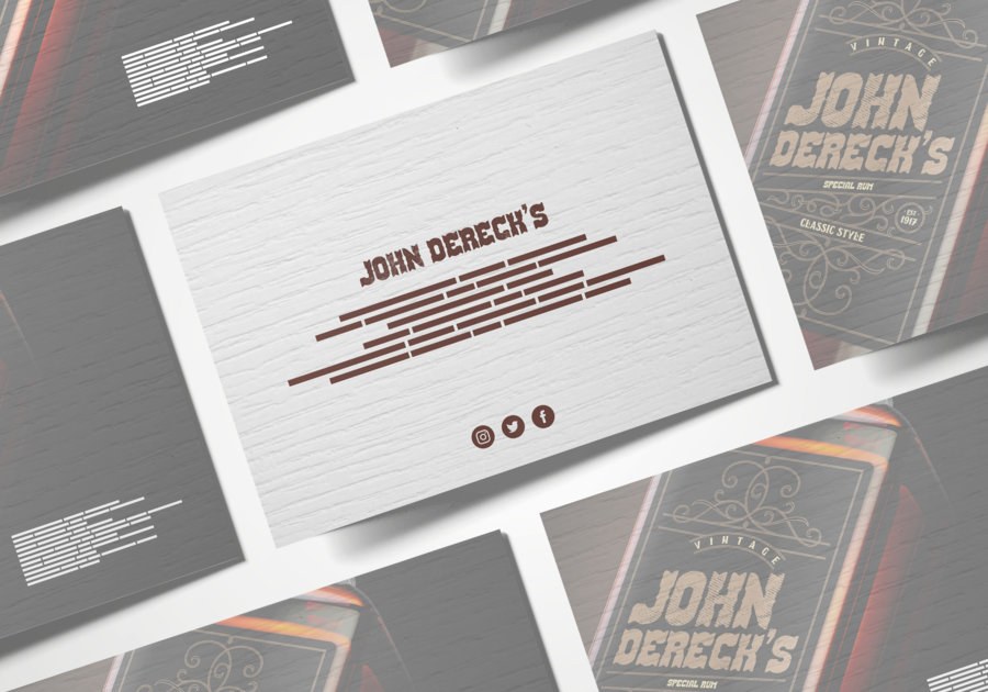 Tarjetas de invitación en papeles texturados — vista 2