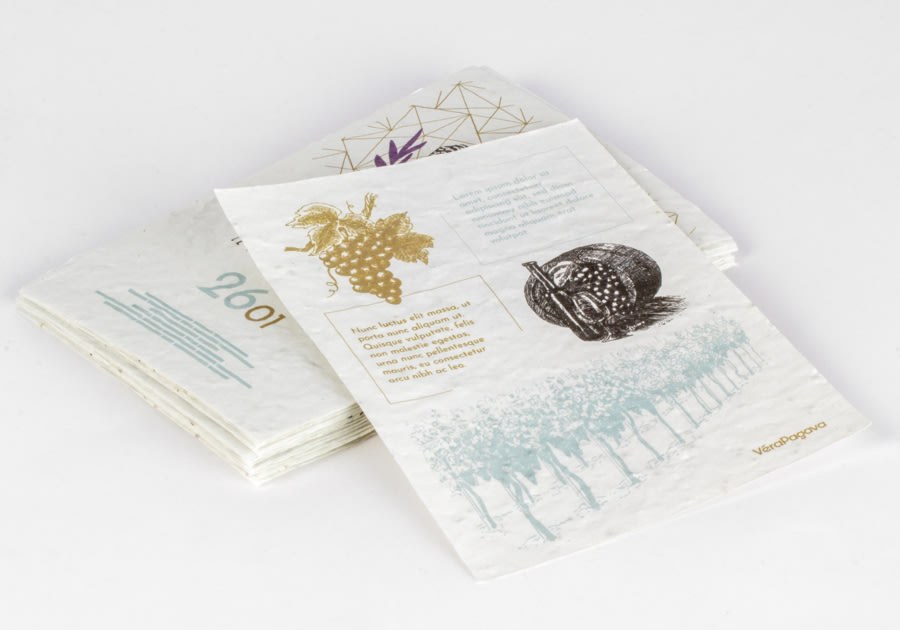 Tarjetas postales en papel con semillas — vista 4