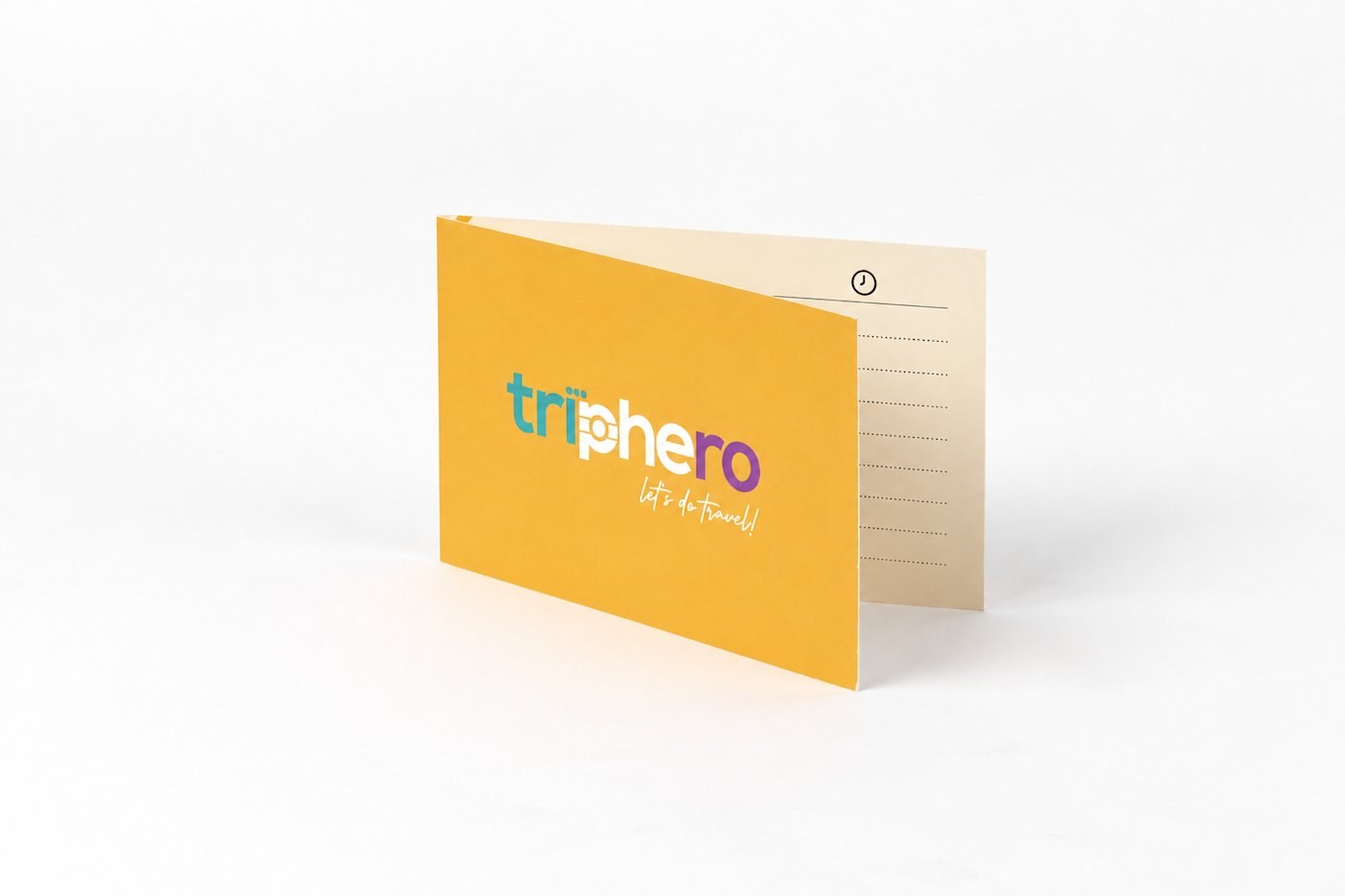 Tarjetas de visita dobles plegadas