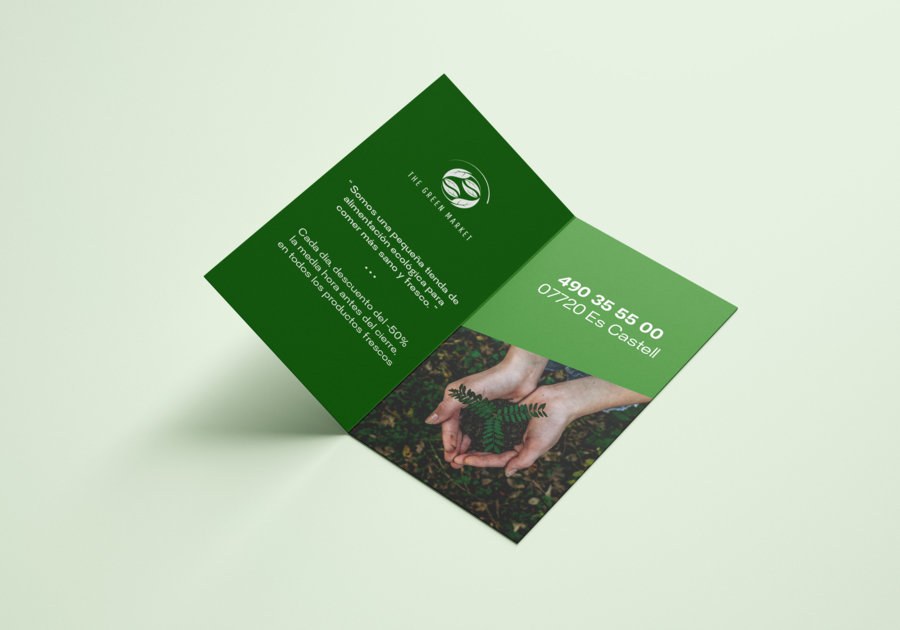Tarjetas de visita dobles plegadas — vista 3