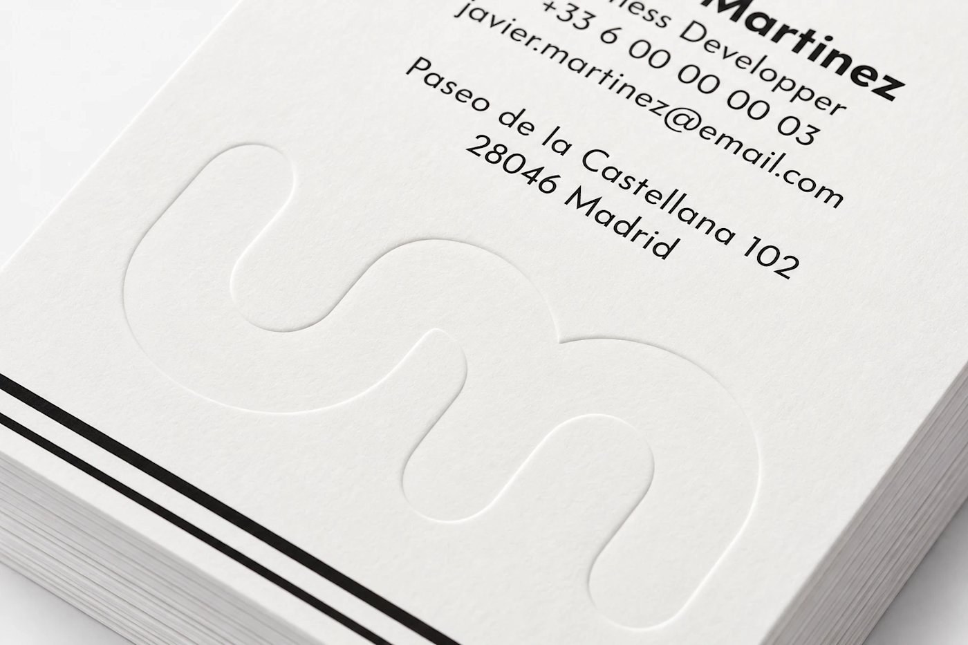 Tarjetas de visita letterpress