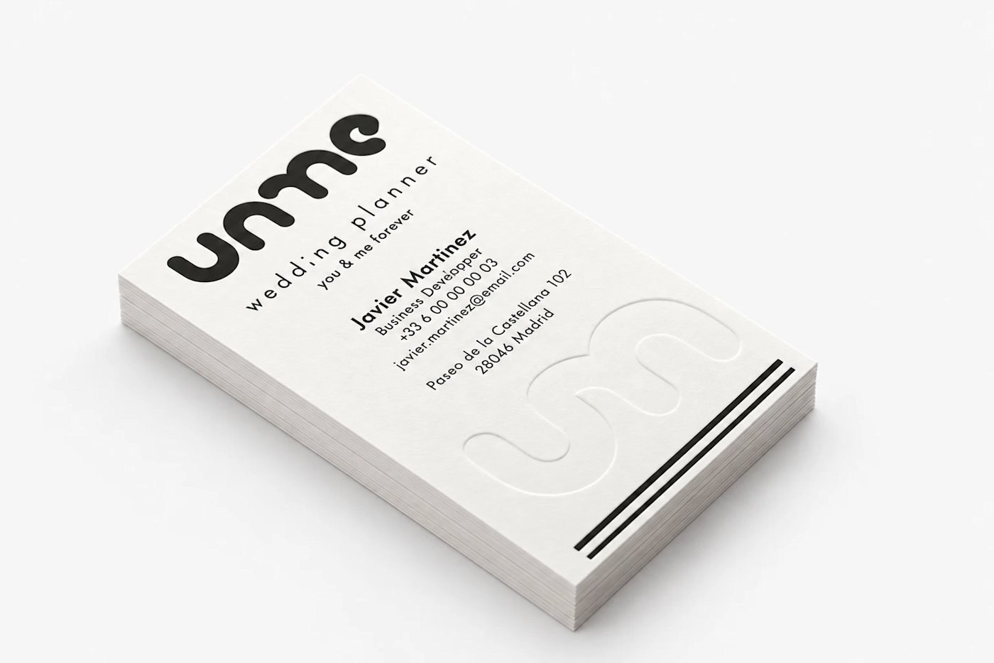 Tarjetas de visita letterpress — vista 3