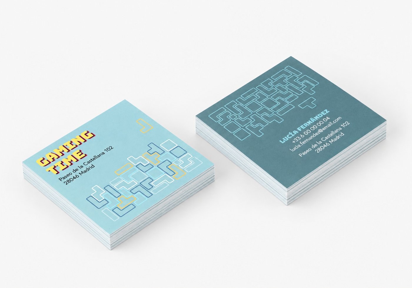 Tarjetas de visita en papel clásico — vista 5