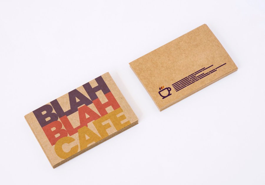 Tarjetas de visita en papel kraft — vista 4
