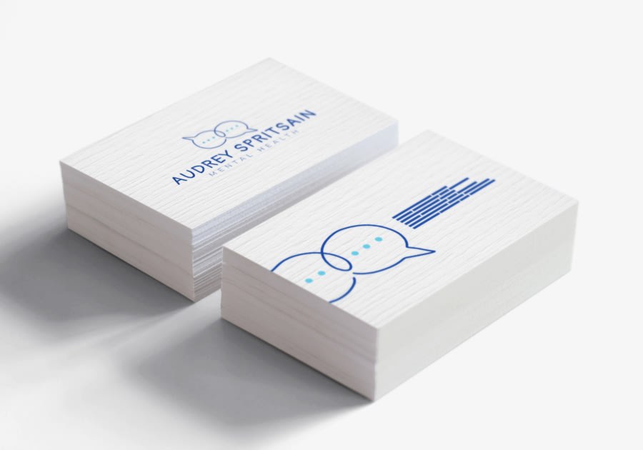 Tarjetas de visita en papeles texturados — vista 4