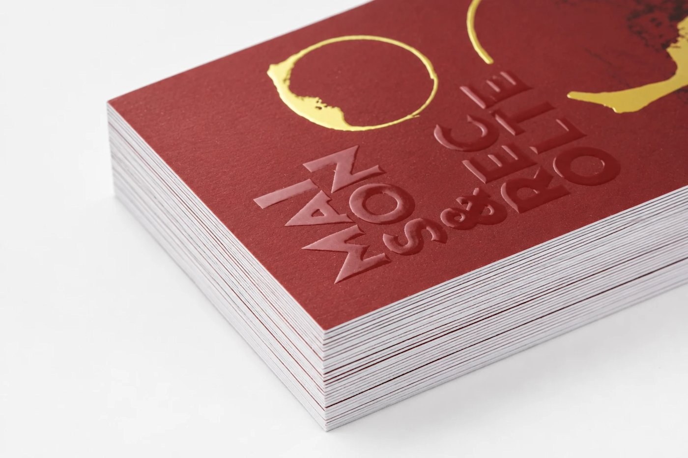 Tarjetas de visita con stamping y barniz 3D — vista 2
