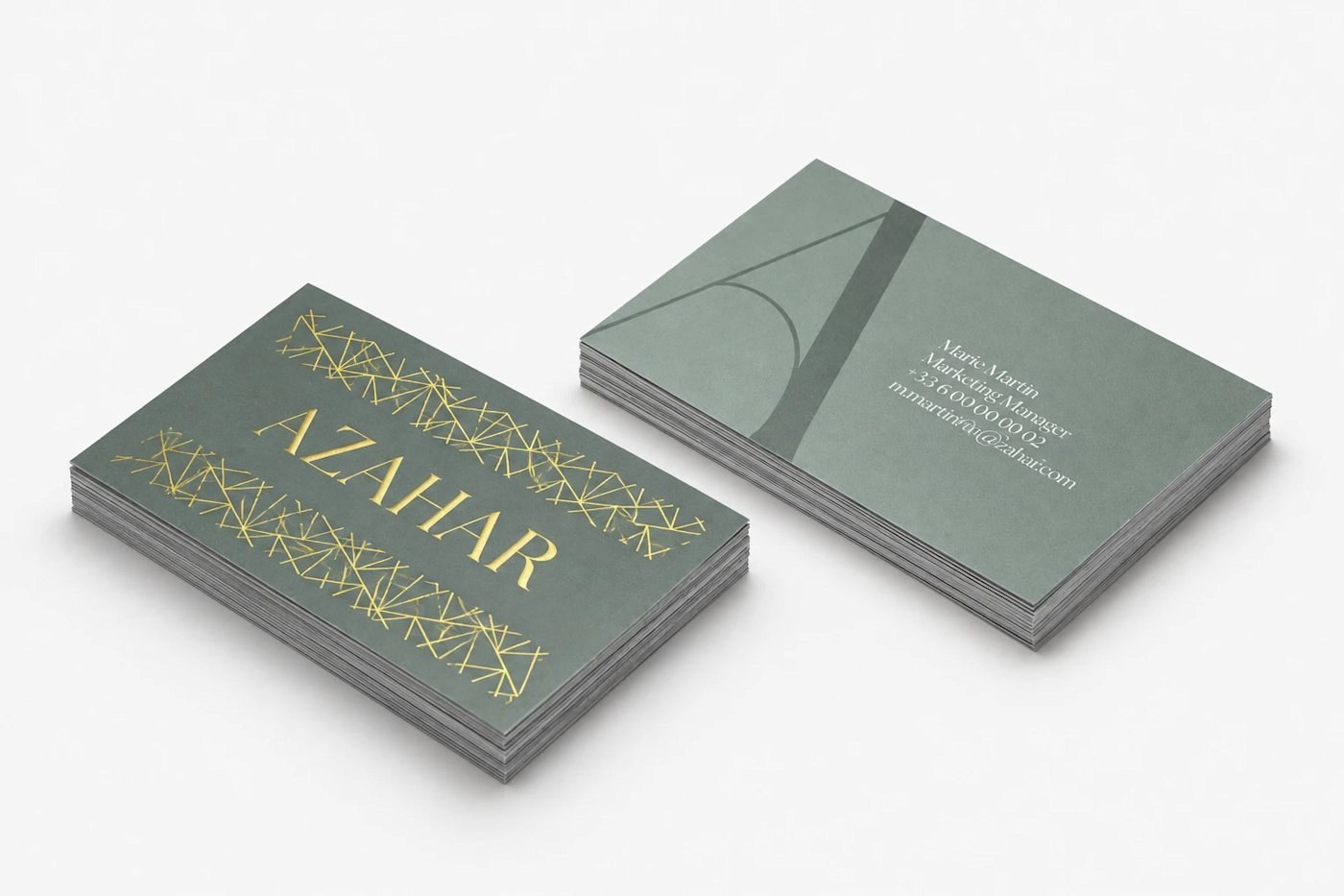 Tarjetas de visita con stamping en caliente — vista 5