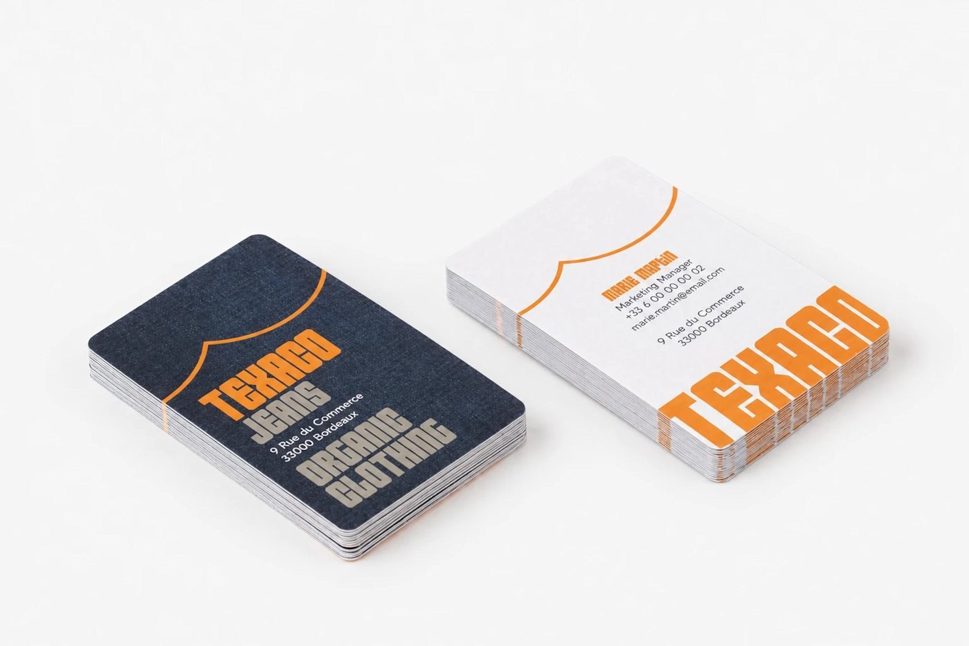 Tarjetas de visita en papel verjurado — vista 3