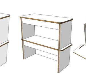 Mostrador de madera estándar — vista 4