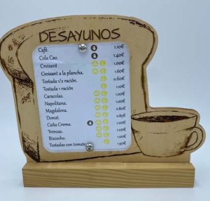 Menú en madera diseño Premium — vista 2