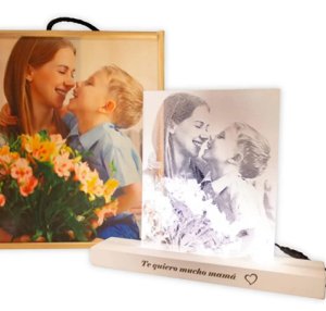 regalo original lámpara del amor personalizable vista frontal encendida — vista 3